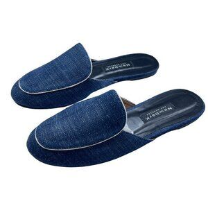 Newbark Slip On Mules Denim Blue Size 8.5